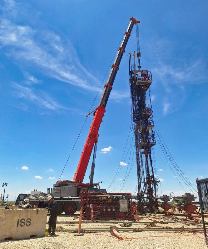 Oilfield crane support